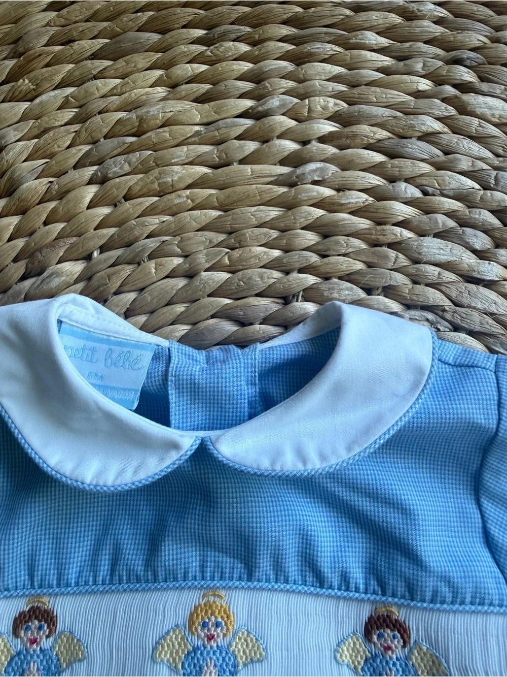 Petit Bebe Angel Smocked Bubble